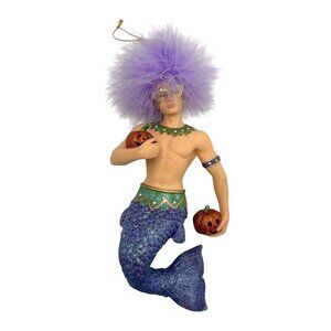December Diamonds Treat Merman Halloween Christmas Ornament Pumpkin Purple Hair